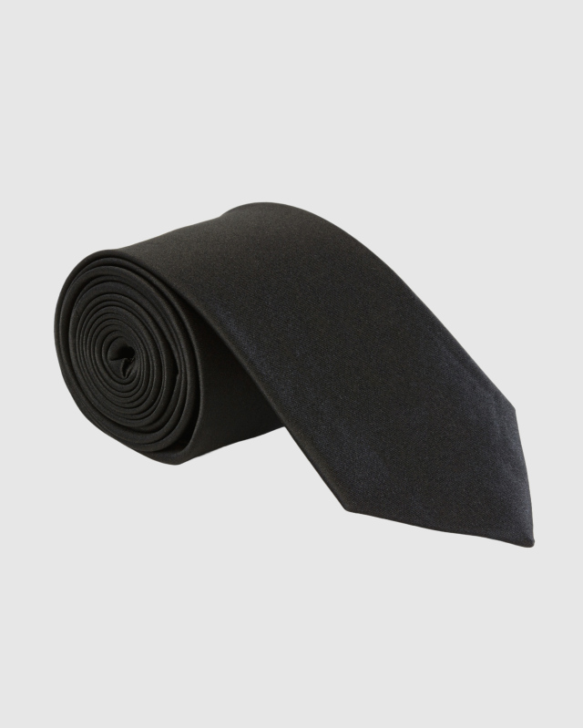 Черный однотонный галстук