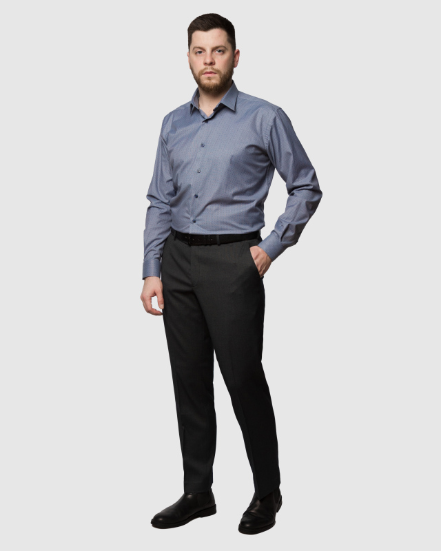 Классические серые брюки Пауль из ткани с структурным рисунком